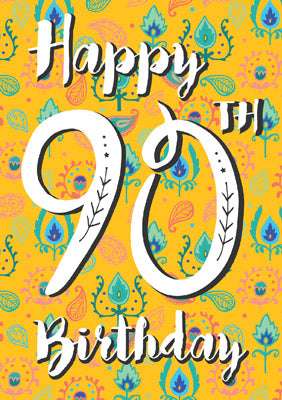 57JN10 - Happy 90th Birthday Greeting Card – shop