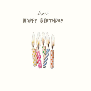SP148 - Aunt Happy Birthday (Candles) Birthday Card – shop ...