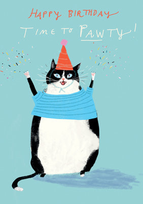 57DC09 - Time to Pawty Birthday Card