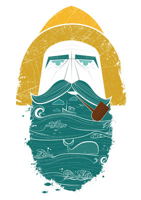 57MW17 - Fisherman Greeting Card