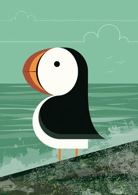 57MW18 - Little Puffin Greeting Card