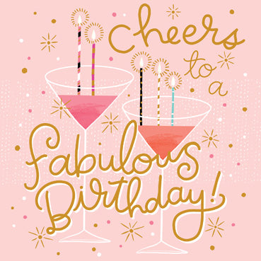 CYF102 - Cheers to a Fabulous Birthday Card