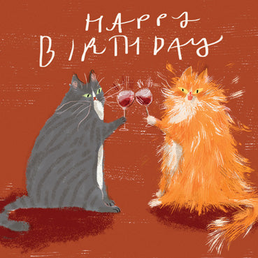 DCT117 - Cheers Cats Birthday Card