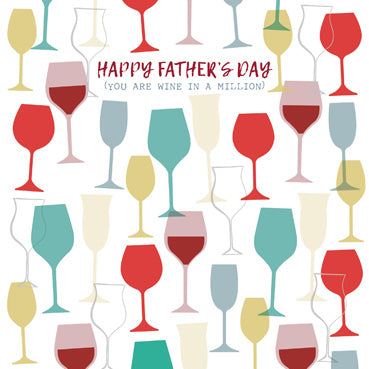 GED162 - Wine in a Million Fathers Day Card