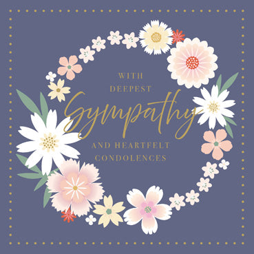 GED166 - WIth Sympathy (Foil Finish) Greeting Card