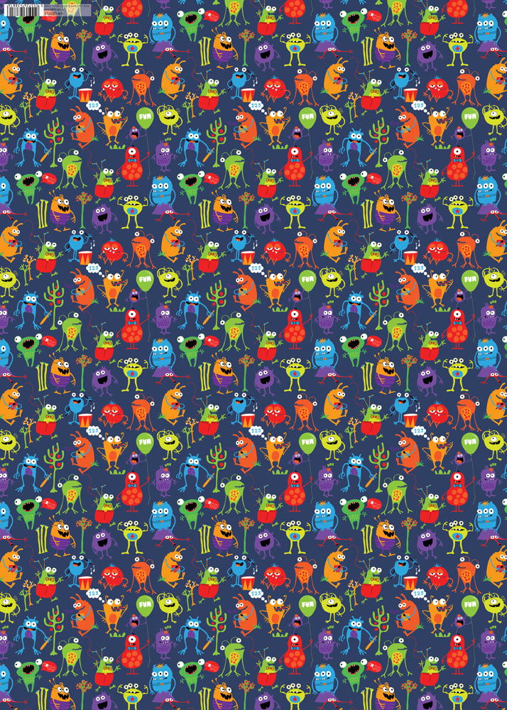 GW-GED755 - Monsters Gift Wrap