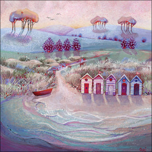 HM149 - Beach Huts Greeting Card