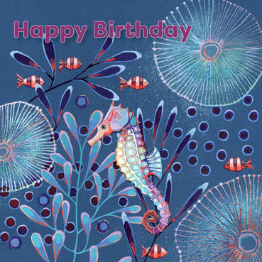 HM156 - Seahorse Birthday Card