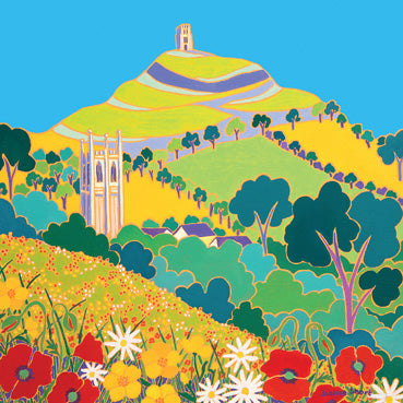 JDG174 - Somerset Meadow at Glastonbury Tor Greeting Card