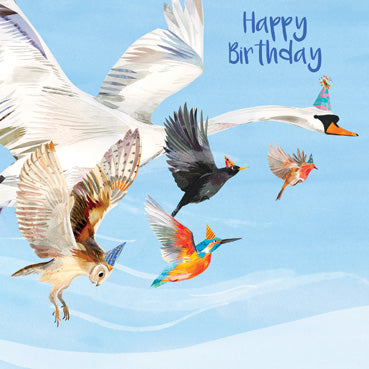 KS101 - Flock of Birds Birthday Card