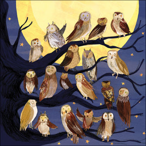 KS107 - Moonlight Owls Greeting Card