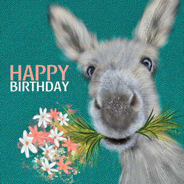 LIA101 - Birthday Donkey Greeting Card