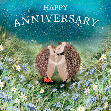 LIA102 - Anniversary Hedgehogs Greeting Card