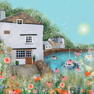 LIA104 - Bumblebees at Polperro Greeting Card