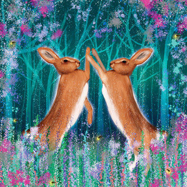 LIA115 - The Duel (Hares) Greeting Card