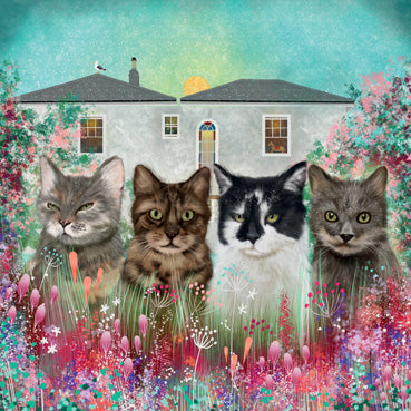 LIA117 - The Old Manse Cats Greeting Card