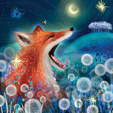 LIA119 - Dandelions and Fox Greeting Card