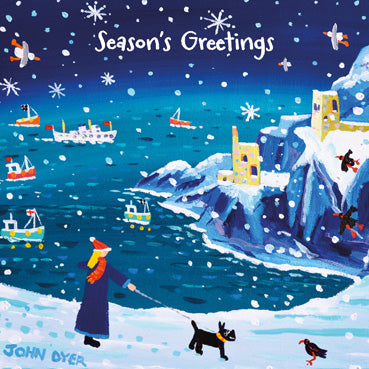 LXM145 - Snowy Encounter at Botallack Christmas Pack (5 cards)