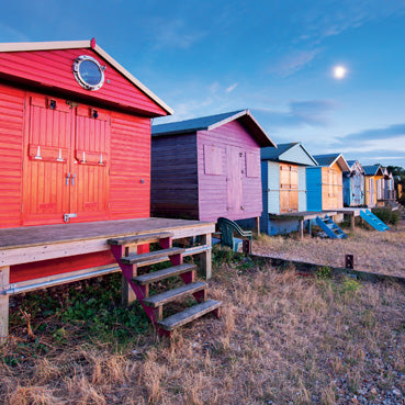 ML171 - Beach Huts at Whitstable Greeting Card