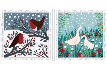 NC-XM556 - Festive Robins & Geese Pack (6 Cards)