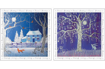 NC-XM559 - Fox & Hare Christmas Notecard Pack (6 Cards)