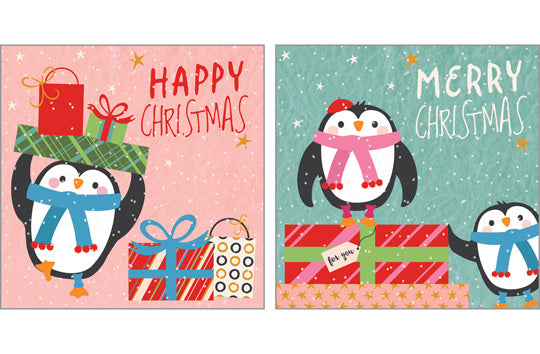 NC-XM566 - Merry Penguins Pack (6 Cards)