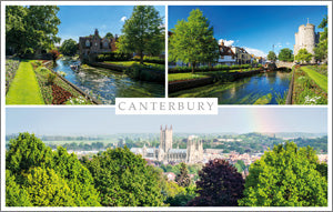 PKT506 - Riverside Canterbury and Cathedral Postcard
