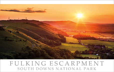 PSX516 - Fulking Escarpment and South Downs Postcard