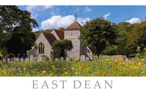 PSX523 - East Dean Church Postcard