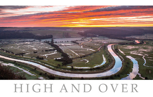 PSX526 - Cuckmere River from High and Over, Sussex Postcard