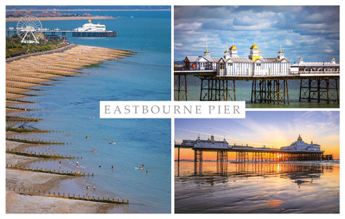 PSX538 - Eastbourne Beach and Pier Postcard