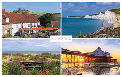 PSX542 - Sussex Scenes Postcard