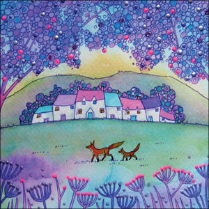 RT158 - Fox and Cub Art Card