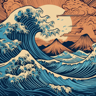 RT163 - The Great Wave Greeting Card