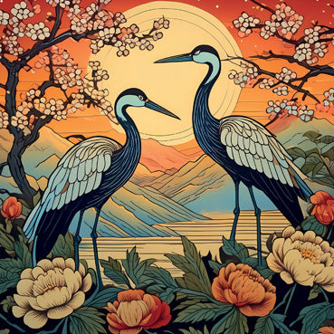 RT166 - Cranes Greeting Card