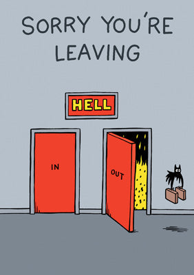 57AL02 - Sorry You're Leaving (Bat Out of Hell) Greeting Card