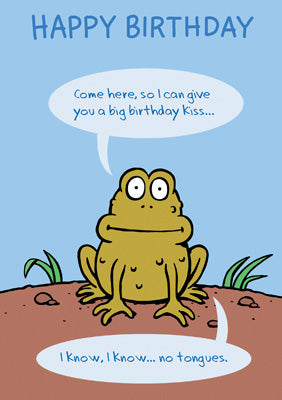 57AL03 - Happy Birthday (Kissing Frog) Greeting Card