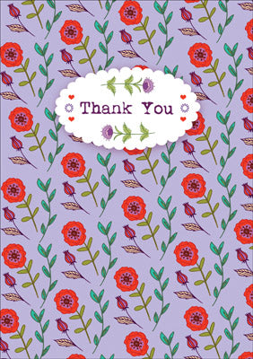 57AS02 - Thank You (Poppies) Greeting Card