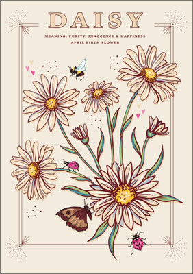 57AS118 - Daisy (April Birth Flower) Greeting Card