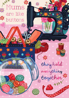 57AS31 - Mums are like Buttons Mother's Day Card