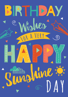 57AS88 - Sunshine Day Birthday Card