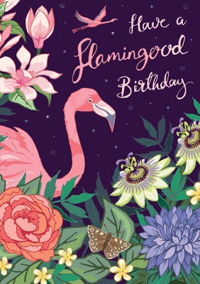 57AS93 - Flamingood Birthday Card
