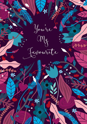57BB37  You're My Favourite Greeting Card