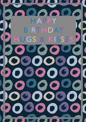 57BBS14 - Birthday Hugs and Kisses Foil Greeting Card