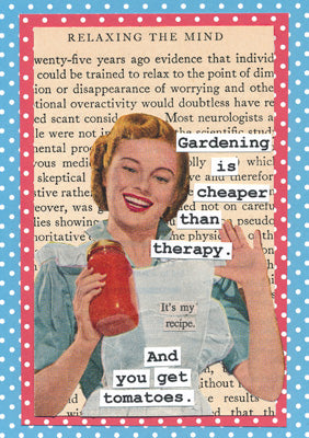 57CH48 - Gardening is Cheaper Greeting Card