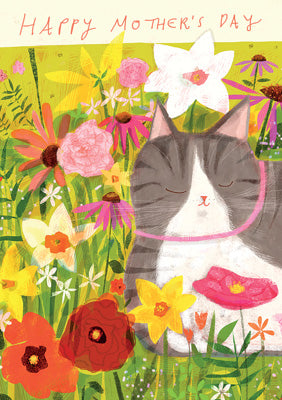 57DC02 - Happy Mothers Day Contented Cat Card