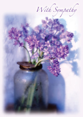 57FP42 - With Sympathy (Blue Flowers) Greeting Card