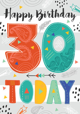 57JN04 - Happy Birthday 30 Today