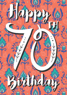 57JN08 - Happy 70th Birthday Card
