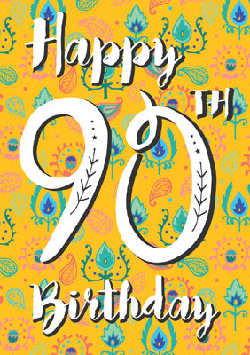 57JN10 - Happy 90th Birthday Greeting Card